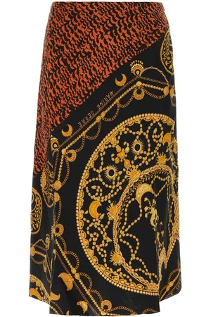 Marine Serre Printed Satin Skirt