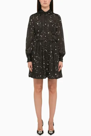 Dsquared2 Short Black Chemisier Dress Dress
