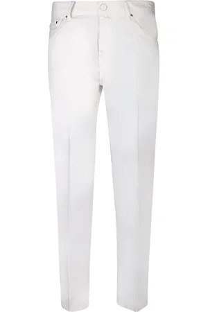 Jacob Cohen Carrot Scott Chambray Cream Trousers