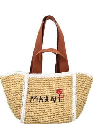 Marni Raffia Effect Macramé Knitted Sillo Shopping Bag