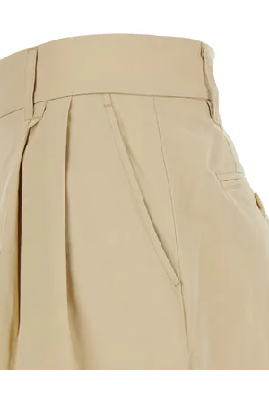 DUNST Bermuda Shorts With Pinces In Cotton And Linen Woman
