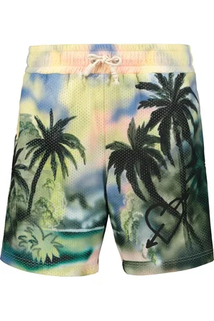 Palm Angels Printed Techno Fabric Bermuda-shorts