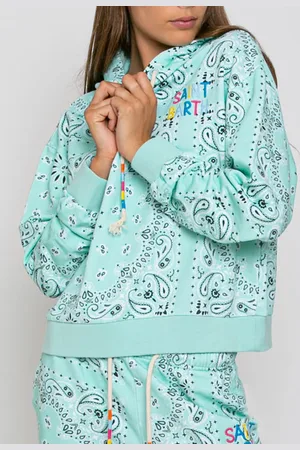 MC2 SAINT BARTH Cotton Bandanna Hoodie With Saint Barth Embroidery