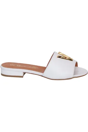 Via Roma Leather Slippers