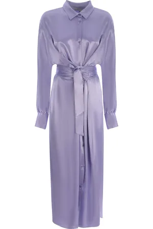 Manuel Ritz Shirt Dress Made Of Satin