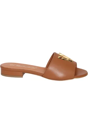 Via Roma Leather Slippers