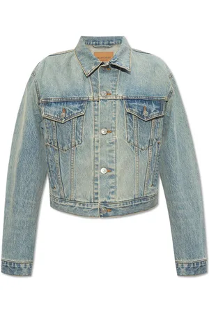Balenciaga Collared Button-up Denim Jacket