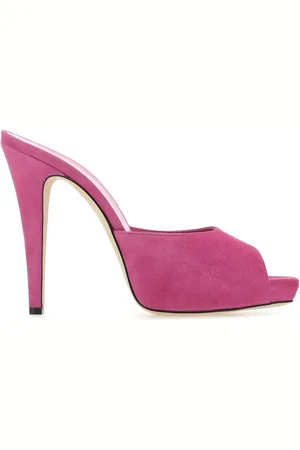 PARIS TEXAS Fuchsia Suede Monica Mules