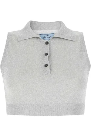 Prada Grey Viscose Blend Top