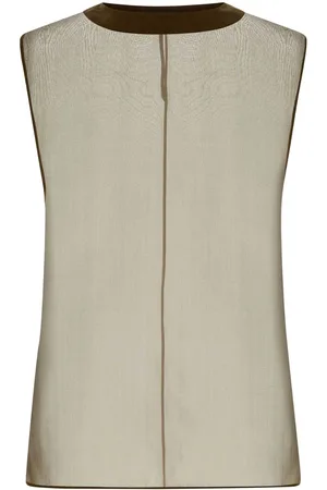 Saint Laurent Khaki Muslin Top