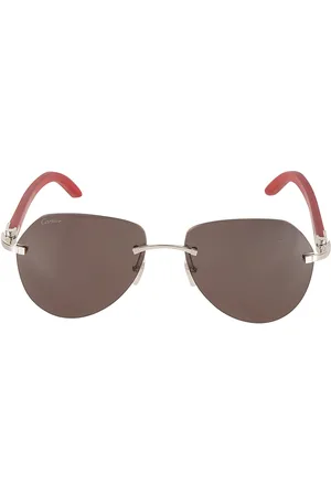 Cartier Logo Rim-less Sunglasses