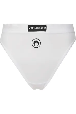 Marine Serre Crescent Moon-embroidered Jersey Briefs