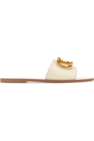 VALENTINO GARAVANI Leather Vlogo Signature Slippers