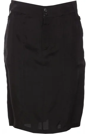 Saint Laurent Button Detailed Pencil Skirt