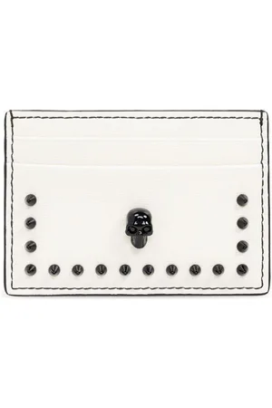 Alexander McQueen Skull Stud Embellished Card Holder