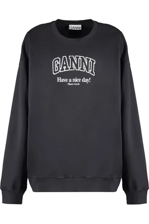 Ganni Cotton Crew-neck Sweatshirt