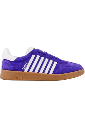 Dsquared2 Suede Sneakers With Leather Bands