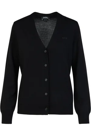A.P.C. A. P.C. Logo Embroidered Knit Cardigan