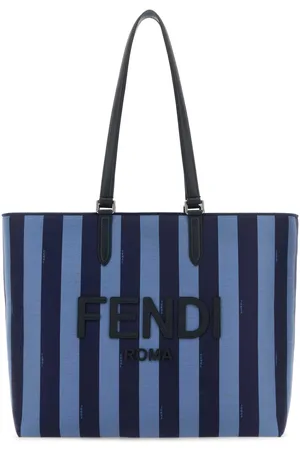 Fendi Embroidered Canvas Go To Shopping Bag