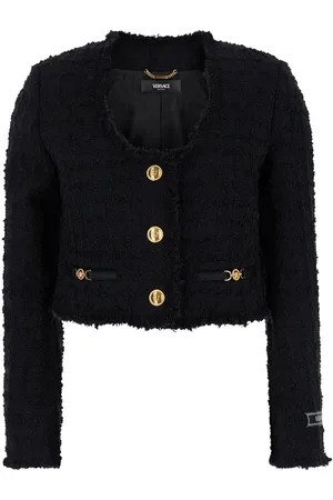 VERSACE Black Tweed Blazer