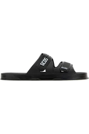 GCDS Black Rubber Slippers