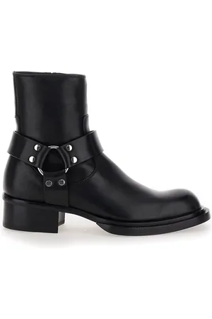 Alexander McQueen Ankle Boots With Harness Detail In Leather Man