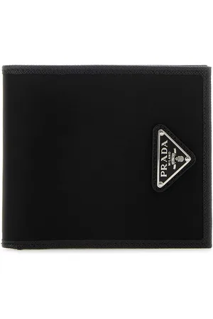 Prada Black Fabric And Leather Wallet
