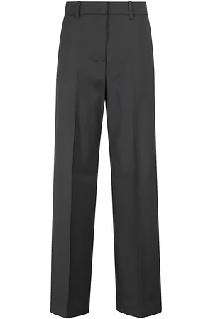 Max Mara Visual Trousers In Wool Canvas