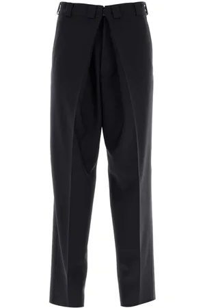 Givenchy Midnight Blue Wool Blend Wide-leg Pant
