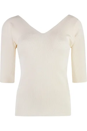 Max Mara Oceano Viscose V-neck Pullover