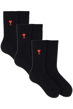 Ami De Coeur Logo Intarsia Set Of Three Socks