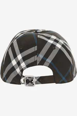 Burberry Check Dark Green Polyester Baseball Cap