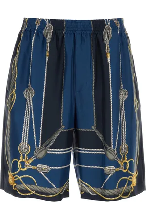 VERSACE Printed Silk Bermuda Shorts