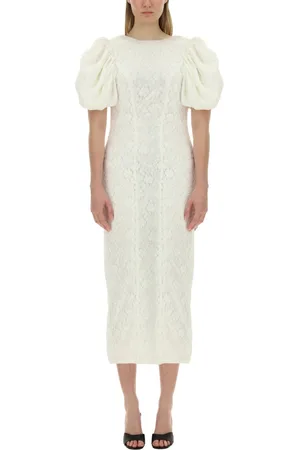 ROTATE Lace Midi Fitted Dress