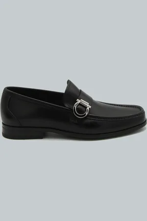 Salvatore Ferragamo Black Leather Loafers