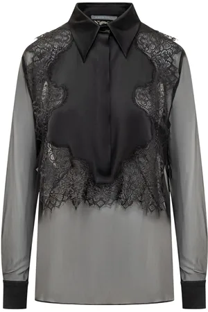 Alberta Ferretti Black Silk Shirt