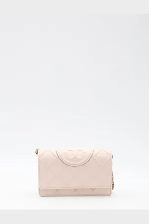 Tory Burch Fleming Soft Grained Chain Wallet