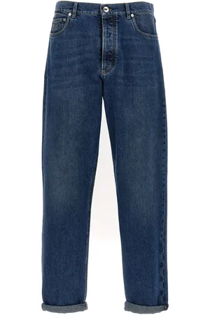 Brunello Cucinelli Logo Embroidery Jeans