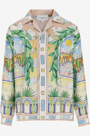 Casablanca Pure Silk Shirt With Graphic Print