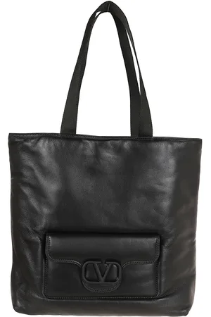 VALENTINO GARAVANI Black Nappa Leather Noir Shopping Bag