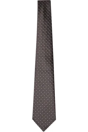 Giorgio Armani Hazelnut Patterned Silk Tie
