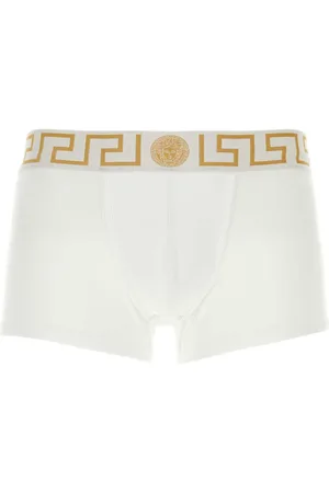 VERSACE White Stretch Cotton Boxer