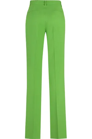 Msgm Flared Viscose Trousers