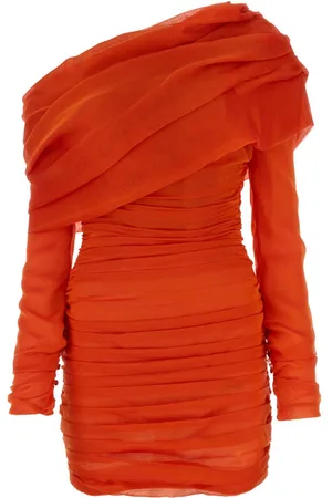 Saint Laurent Red Silk Mini Dress