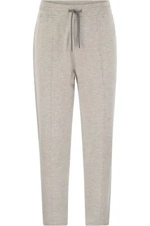 Brunello Cucinelli Pearl Grey Cotton Fleece Trousers