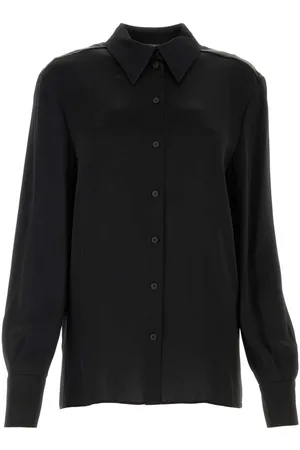 Alberta Ferretti Black Satin Shirt