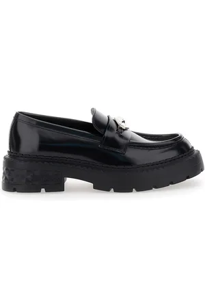 Jimmy Choo Marlow Loafers With Diamond Shaped Detail In Leather Woman