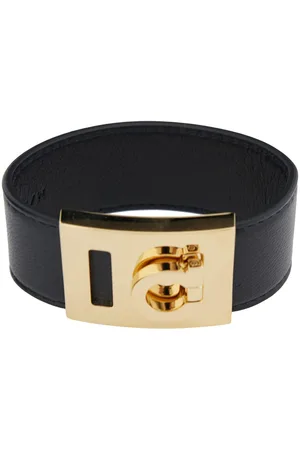 Salvatore Ferragamo Hug Bracelet With Gancini Detail In Smooth Leather Woman