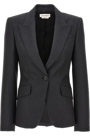 Alexander McQueen Pinstriped Single-breasted Blazer