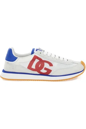 Dolce & Gabbana Aria Running Sneakers With Logo Detail In Suede And Tech Fabric Woman